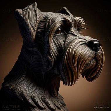 3D model Zwergschnauzer dog (STL)