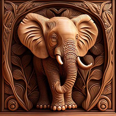 3D model Motti baby elephant famous animal (STL)