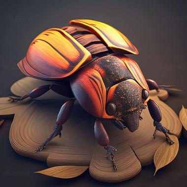 3D model Nicrophorus quadraticollis (STL)