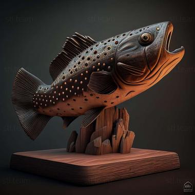 3D model Epinephelus bruneus (STL)