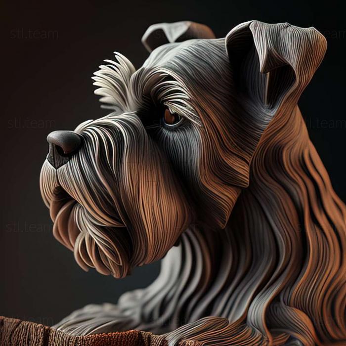 3D model Zwergschnauzer dog (STL)