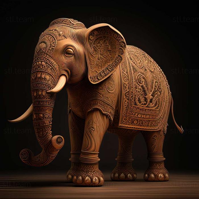 3D модель Слон Абул Аббас известное животное (STL)