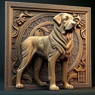 3D model Central Asian Shepherd dog (STL)