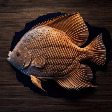 3D model A real gourami fish (STL)