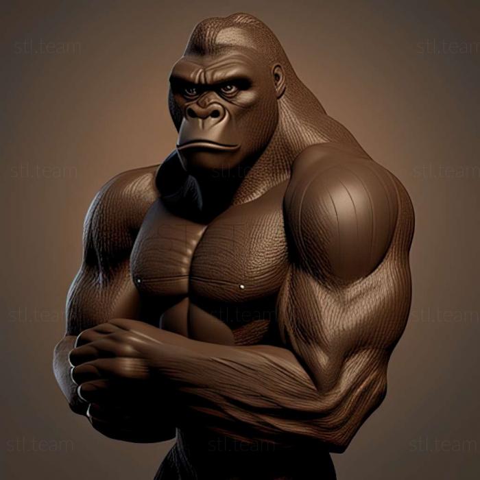 3D model Coco gorilla famous animal (STL)