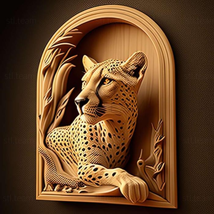 3D model Sarah cheetah famous animal (STL)