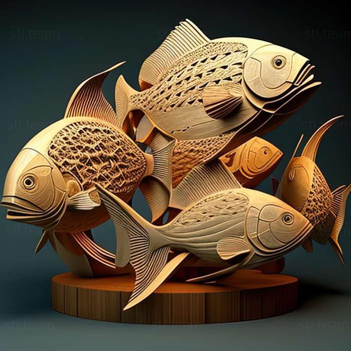 3D model Senegalese multi   fish (STL)