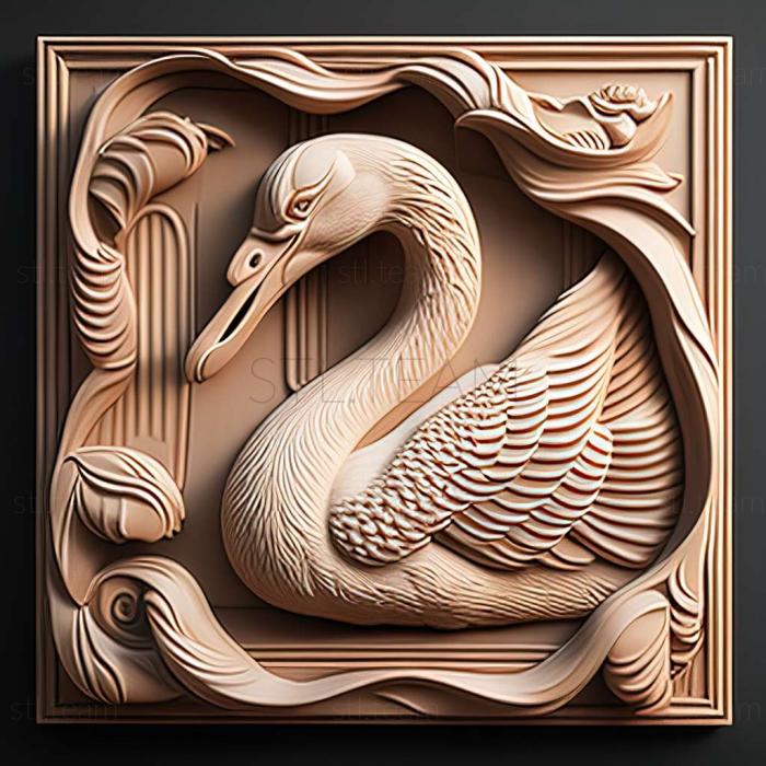 3D model Petra swan famous animal (STL)