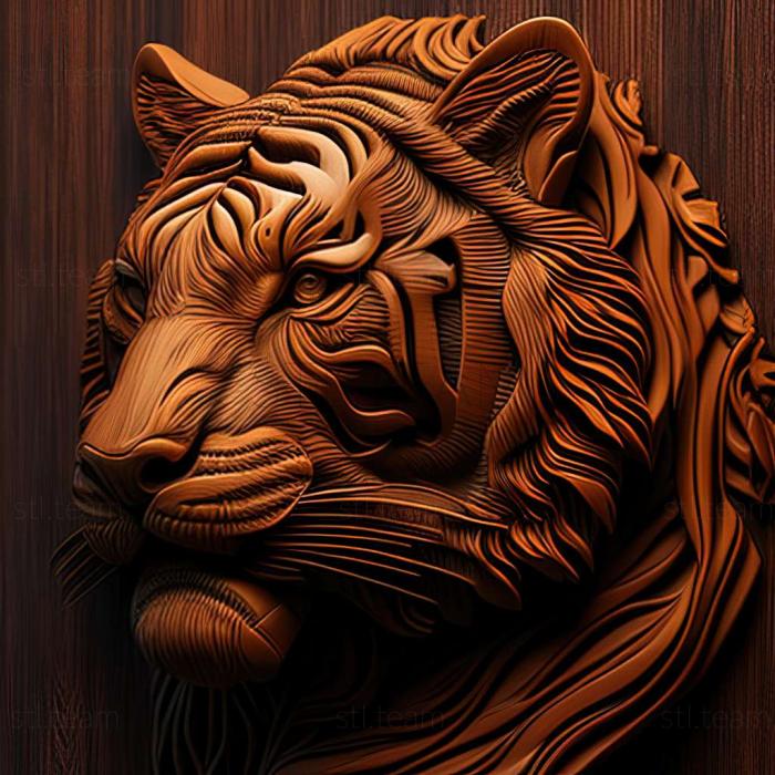 3D модель Знаменитое животное тигра Амадея (STL)