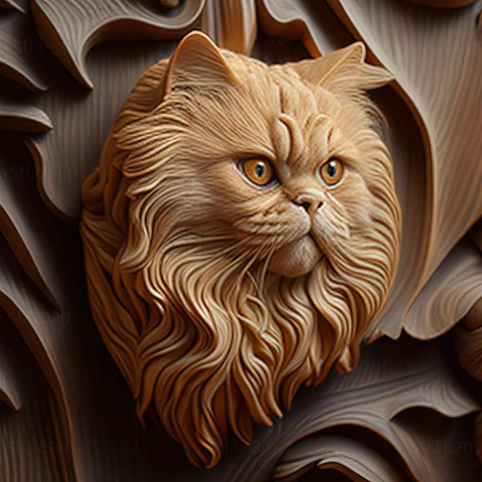 3D model British Longhair cat (STL)