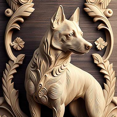 3D модель Діна собака відома тварина (STL)