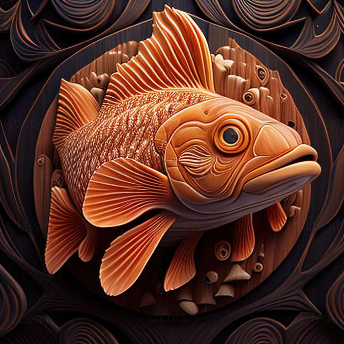 Animals Hemichromis handsome fish