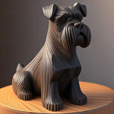 3D model Zwergschnauzer dog (STL)