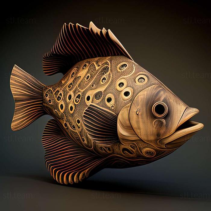 3D model Florida jordanella fish (STL)