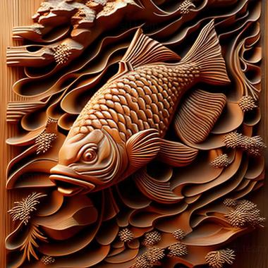 3D модель Бристоль шубункин рыба (STL)
