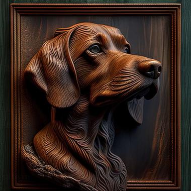 3D model Dutch smokehond dog (STL)