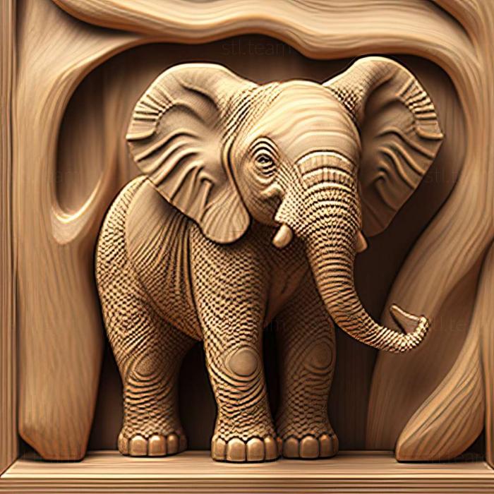 3D model Motti baby elephant famous animal (STL)