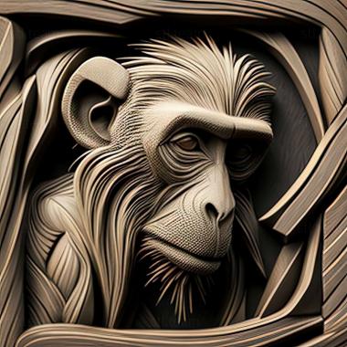 3D модель Piliocolobus epieni (STL)