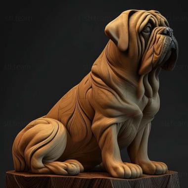 3D model American Mastiff dog (STL)