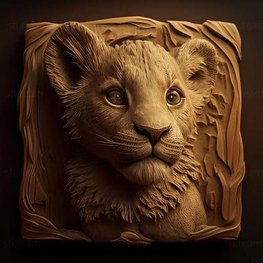 3D model Baby Simba from The Lion King (STL)