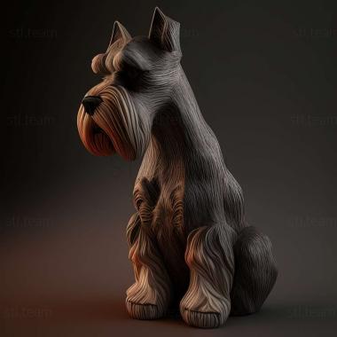 3D model Zwergschnauzer dog (STL)