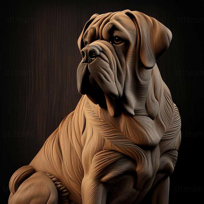 3D model American Mastiff dog (STL)