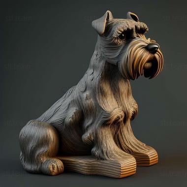 3D model Zwergschnauzer dog (STL)