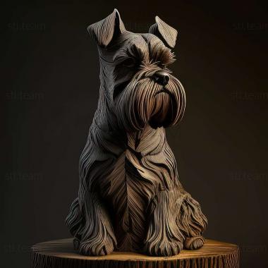 3D model Zwergschnauzer dog (STL)