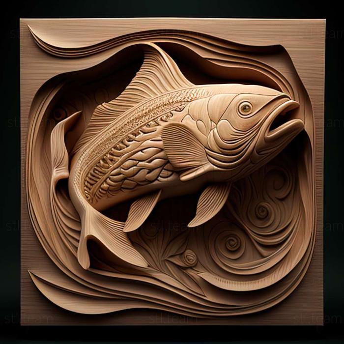 3D модель Астатотилапия рыба (STL)