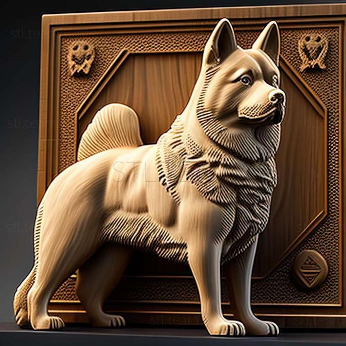 3D model American Akita dog (STL)