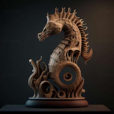 3D model SEAHORSE ON THE STAND (STL)