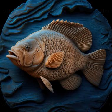 3D model Oreochromis aureus (STL)