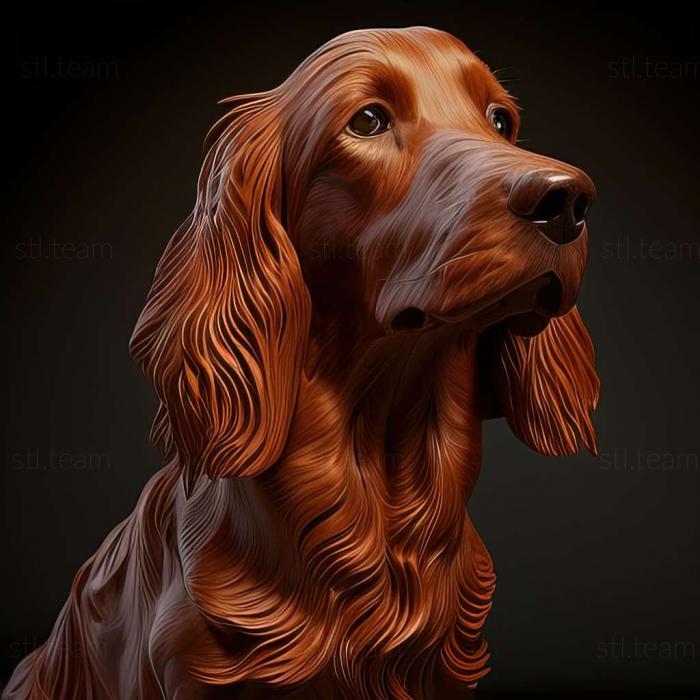 3D model Irish Red Setter dog (STL)