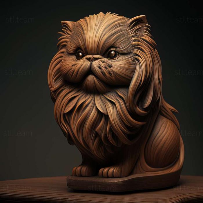 3D model Isle of Man Longhair cat (STL)