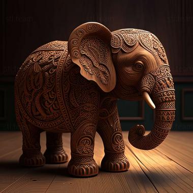 3D model Gabi elephant famous animal (STL)