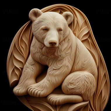 3D модель Ведмідь Кнут відома тварина (STL)
