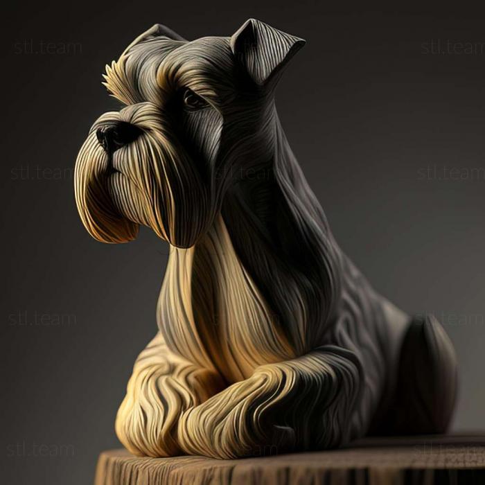 3D model Zwergschnauzer dog (STL)