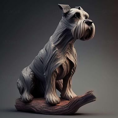 3D model Zwergschnauzer dog (STL)