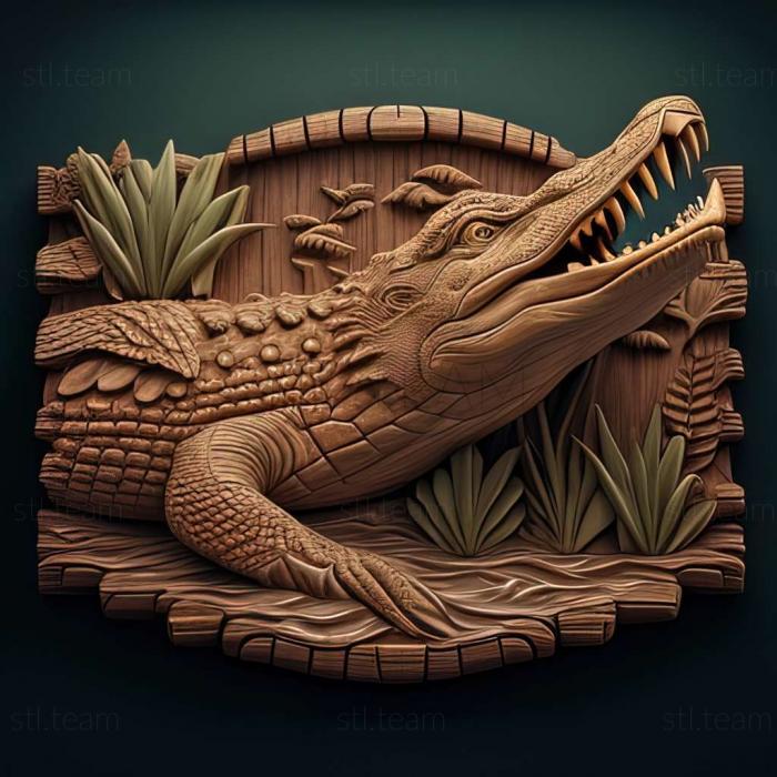 3D модель Соколиный крокодил (STL)