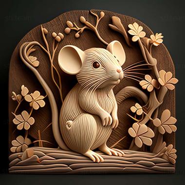 3D model Kaguya mouse famous animal (STL)