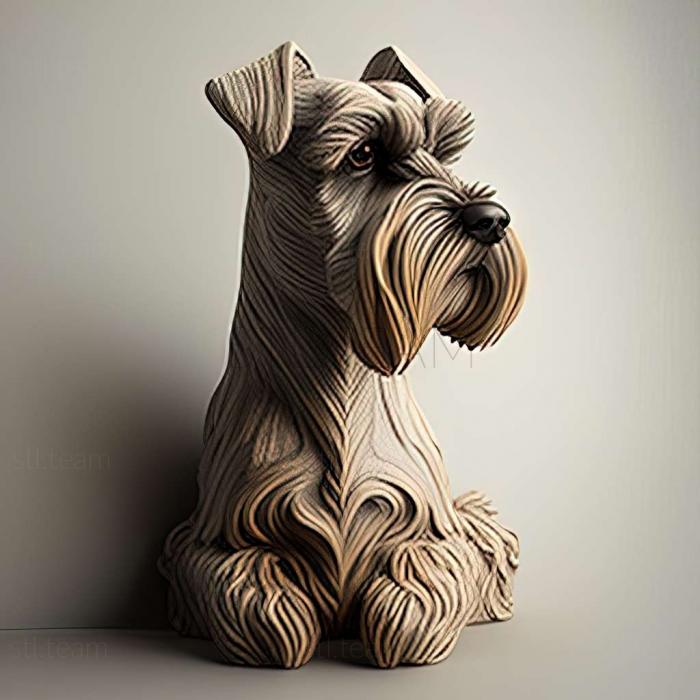 3D model Zwergschnauzer dog (STL)