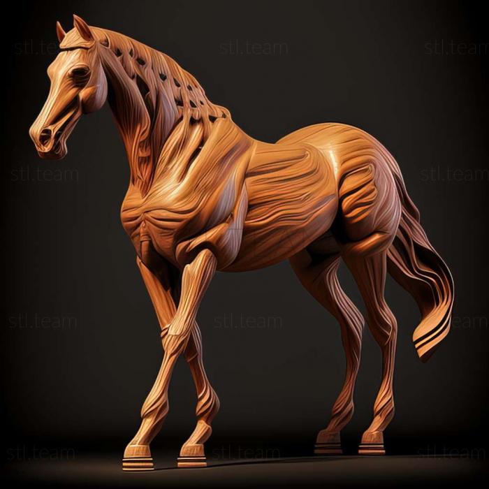 3D model Secretariat horse famous animal (STL)