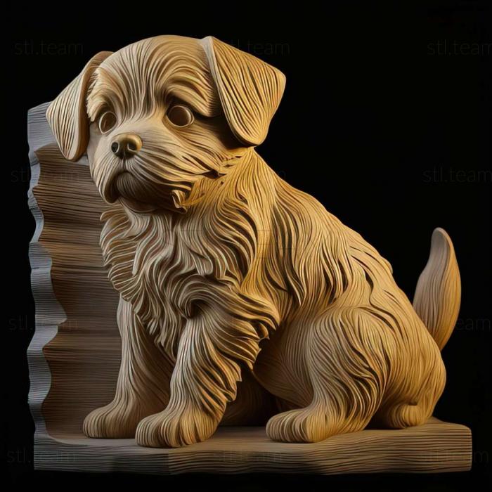 3D model Petit brabanson dog (STL)