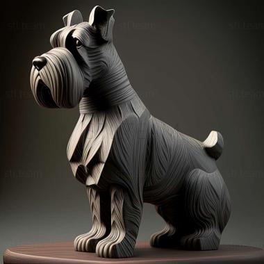 3D model Zwergschnauzer dog (STL)