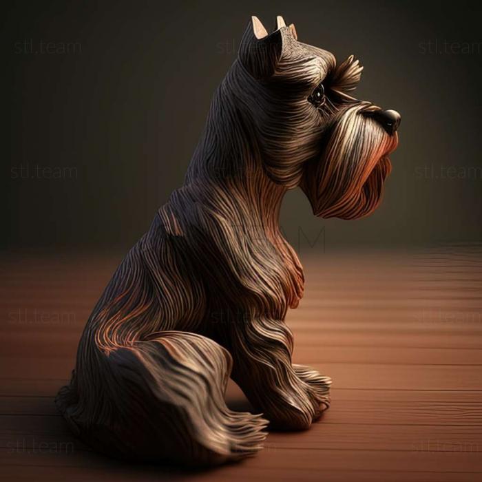 3D model Zwergschnauzer dog (STL)