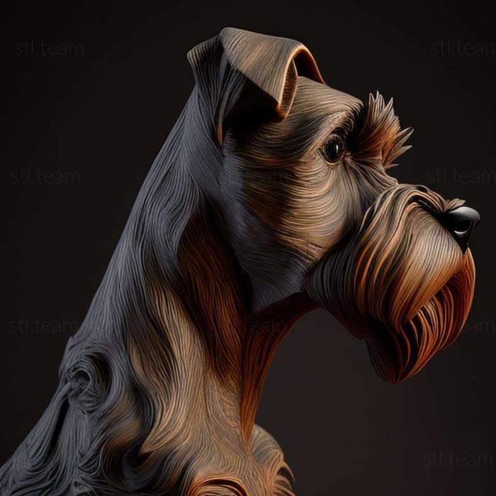 3D model Zwergschnauzer dog (STL)