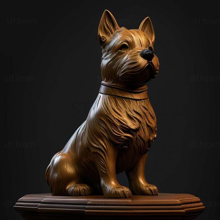 3D модель Тедди — собака рузвельт-терьера. (STL)