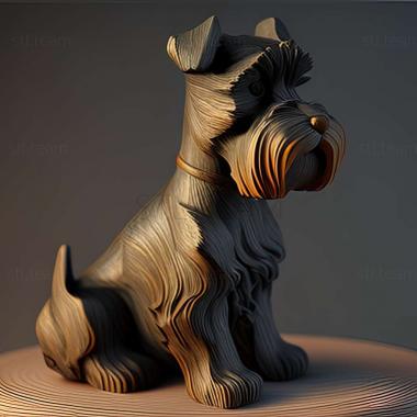 3D model Zwergschnauzer dog (STL)