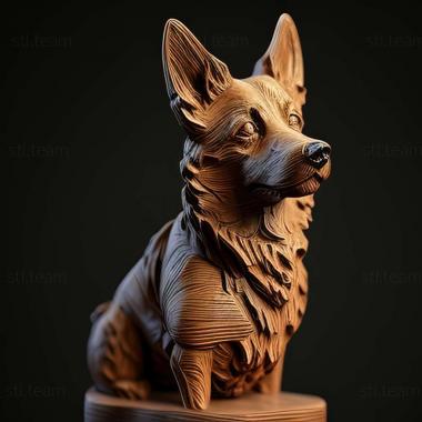 3D model Grunendal dog breed dog (STL)