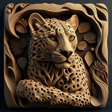 3D model Leopardus braccatus (STL)